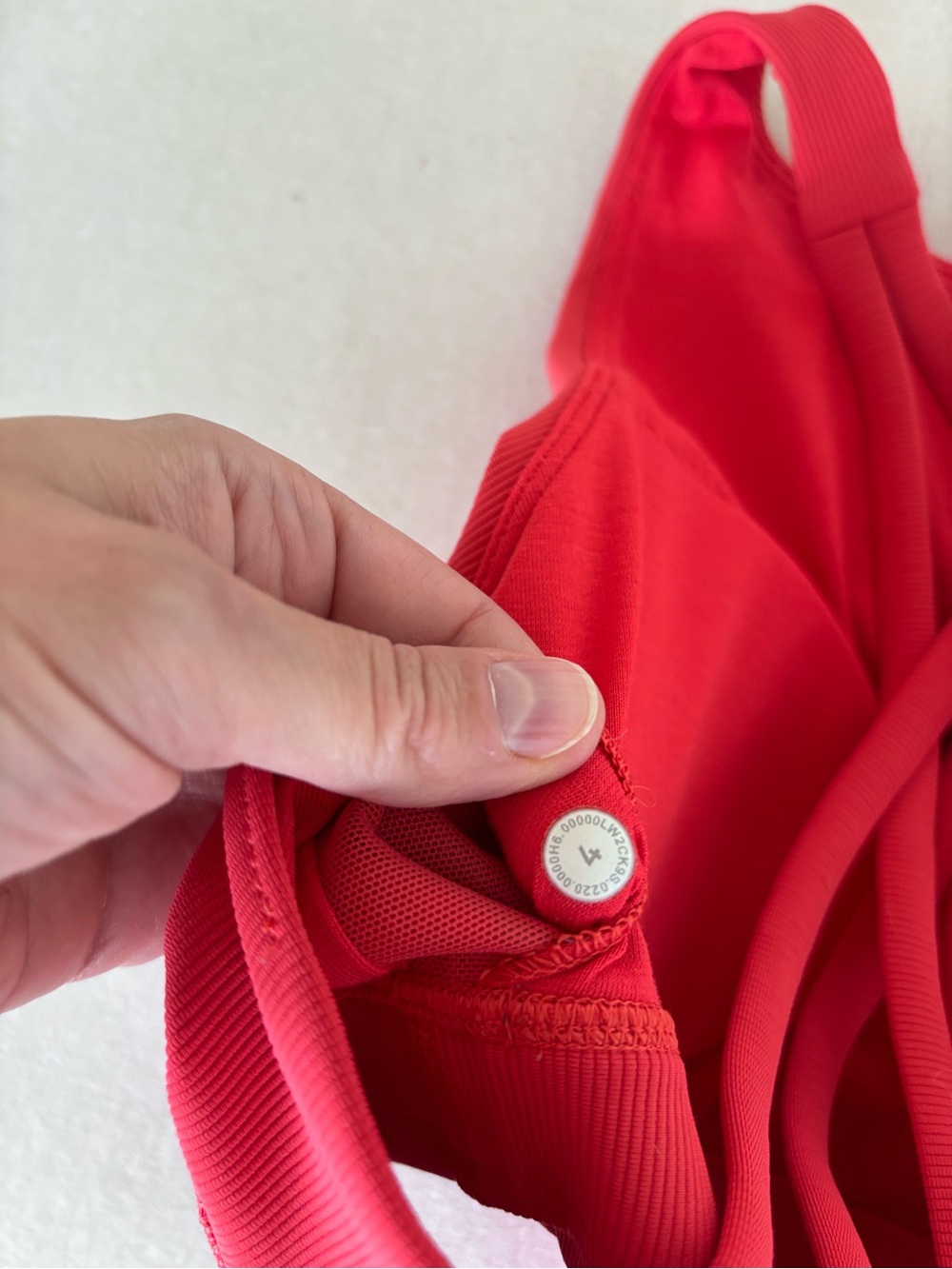 Lululemon Energy Bra High Neck Long Line red coral 4 - Picture 5 of 5